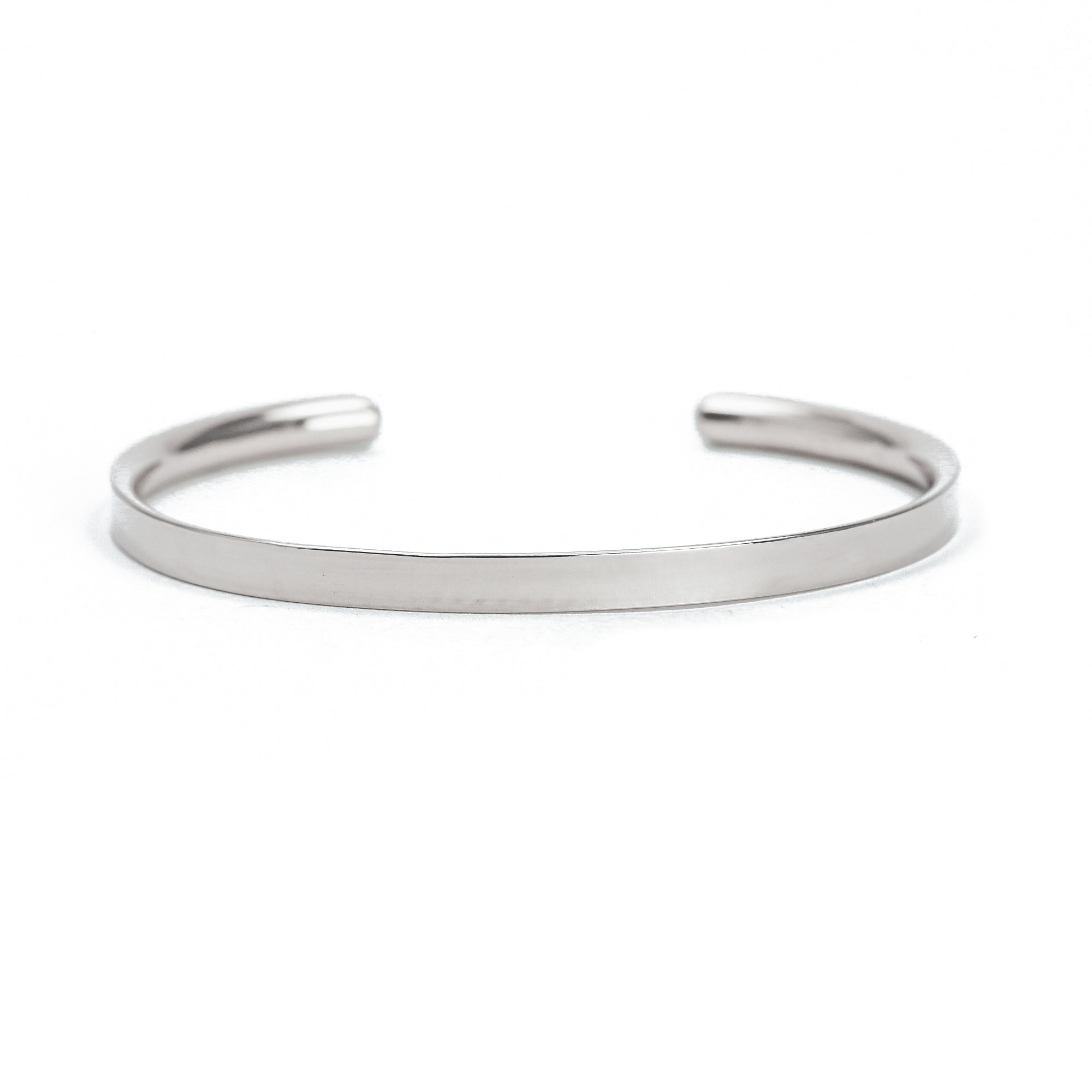 Wide Flat Silver Cuff Bracelet