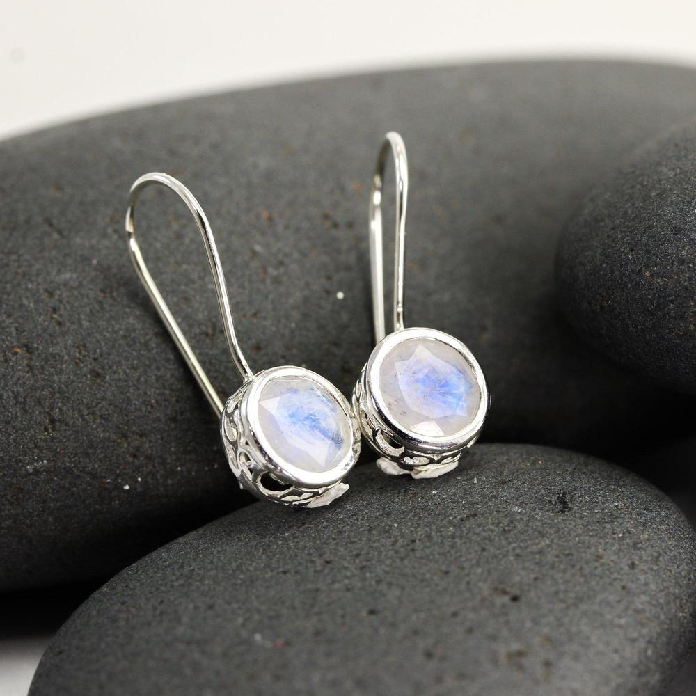 Moonstone Solitaire Earrings