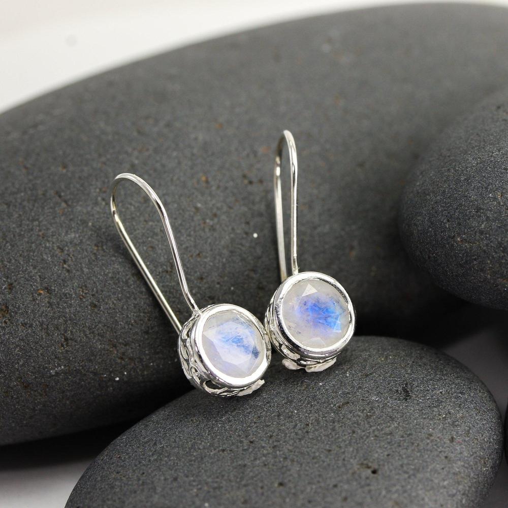 Moonstone Solitaire Earrings