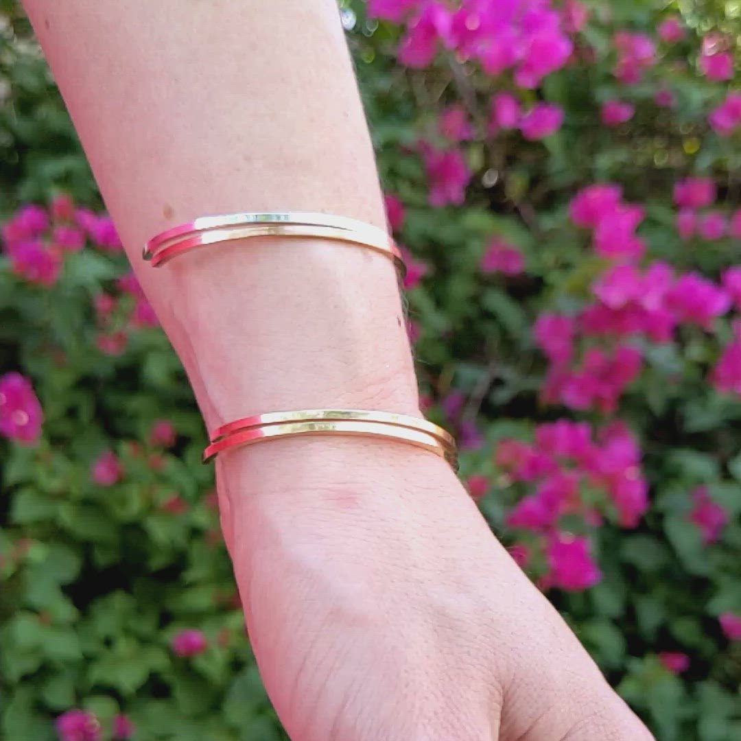 Gold Twist Cuff Bracelet