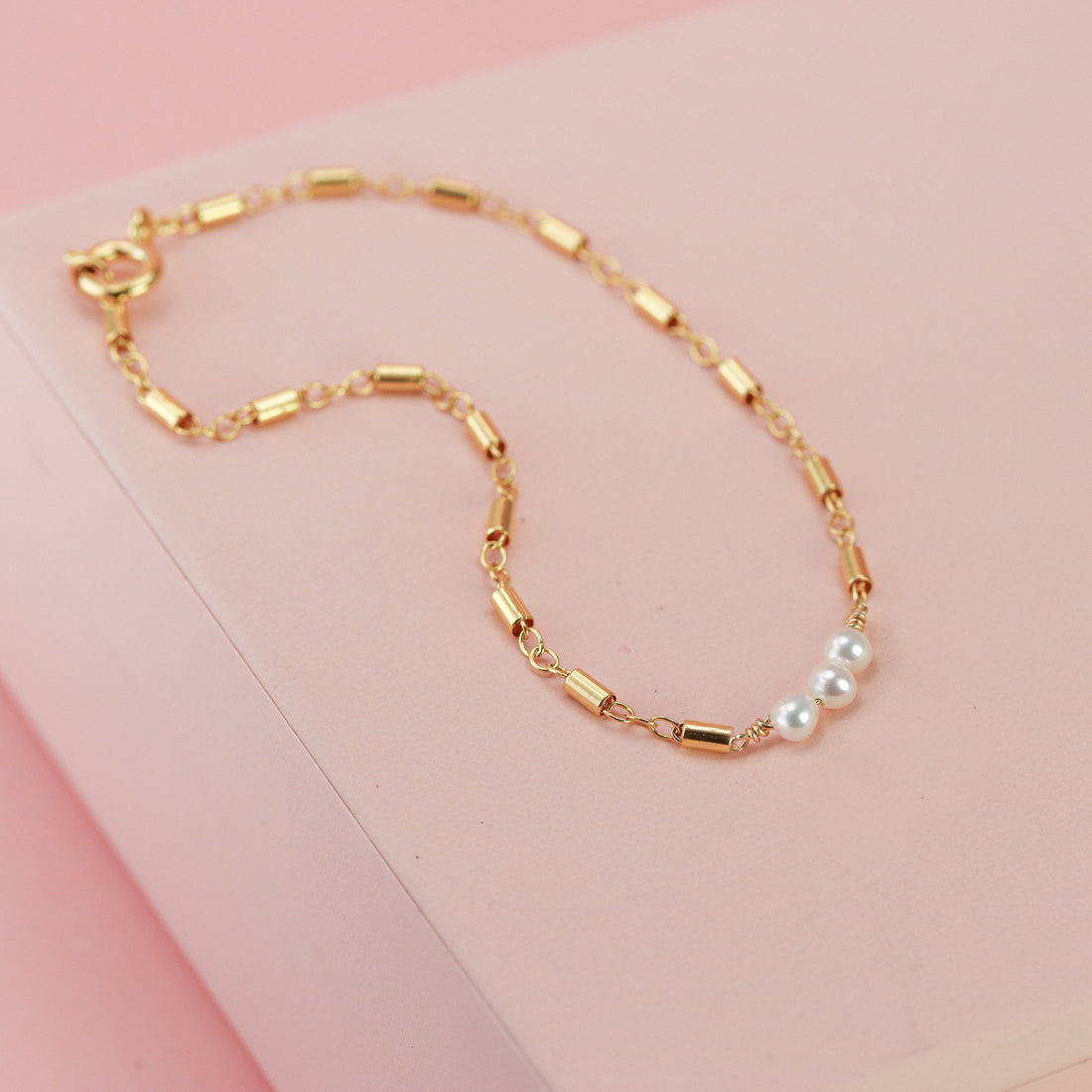 3 Pearl Bar Bracelet