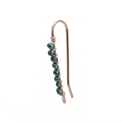 Black Pearl Ear Climbers