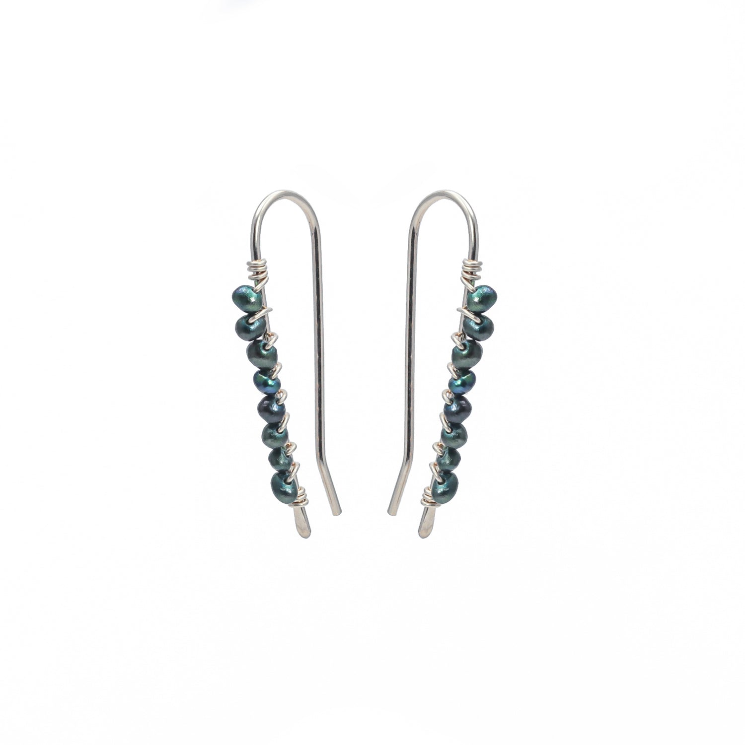 Black Pearl Ear Climbers