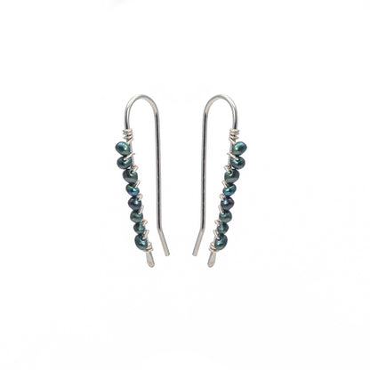 Black Pearl Ear Climbers