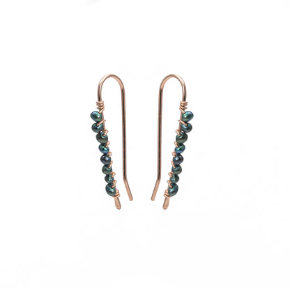 Black Pearl Ear Climbers