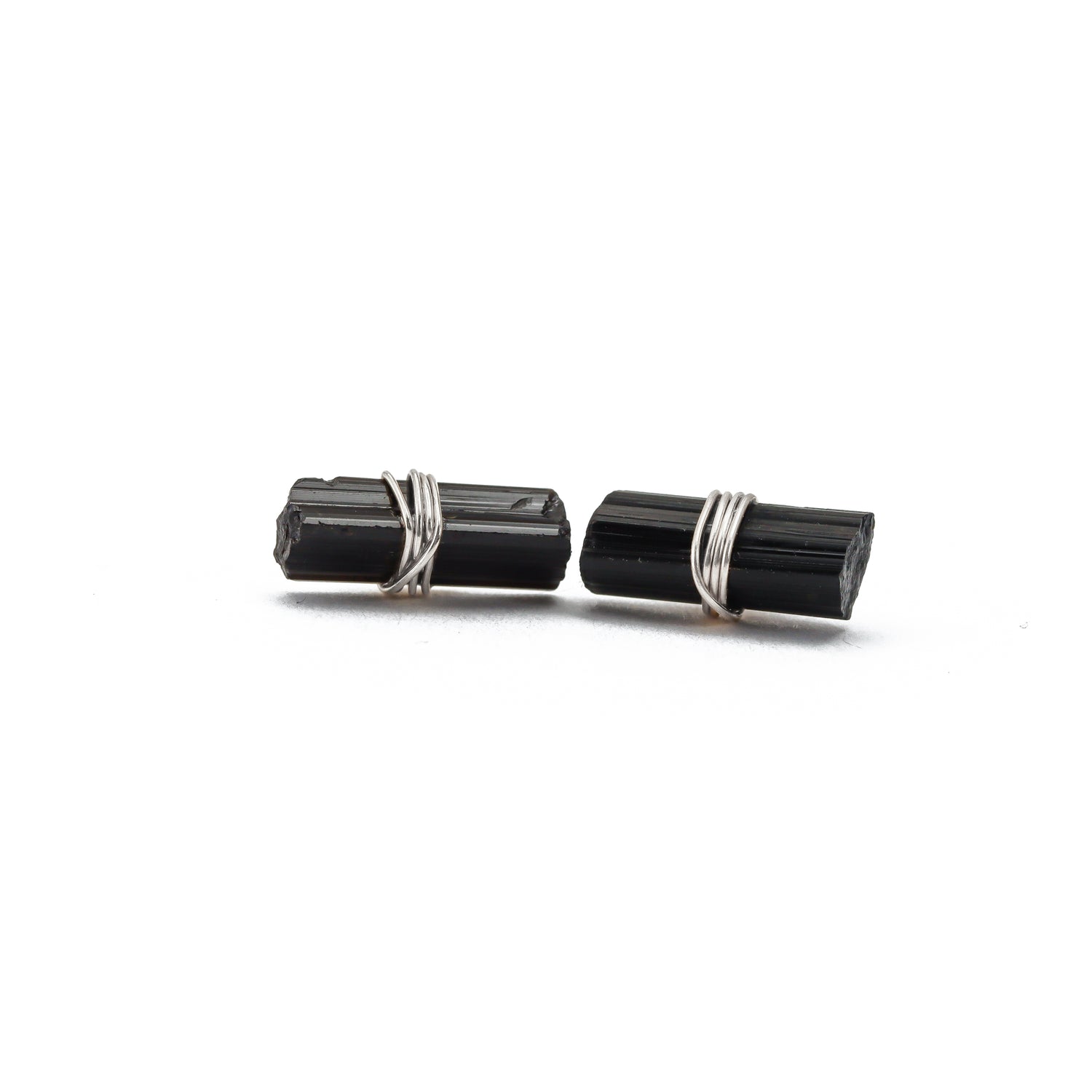 Black Tourmaline Bar Studs