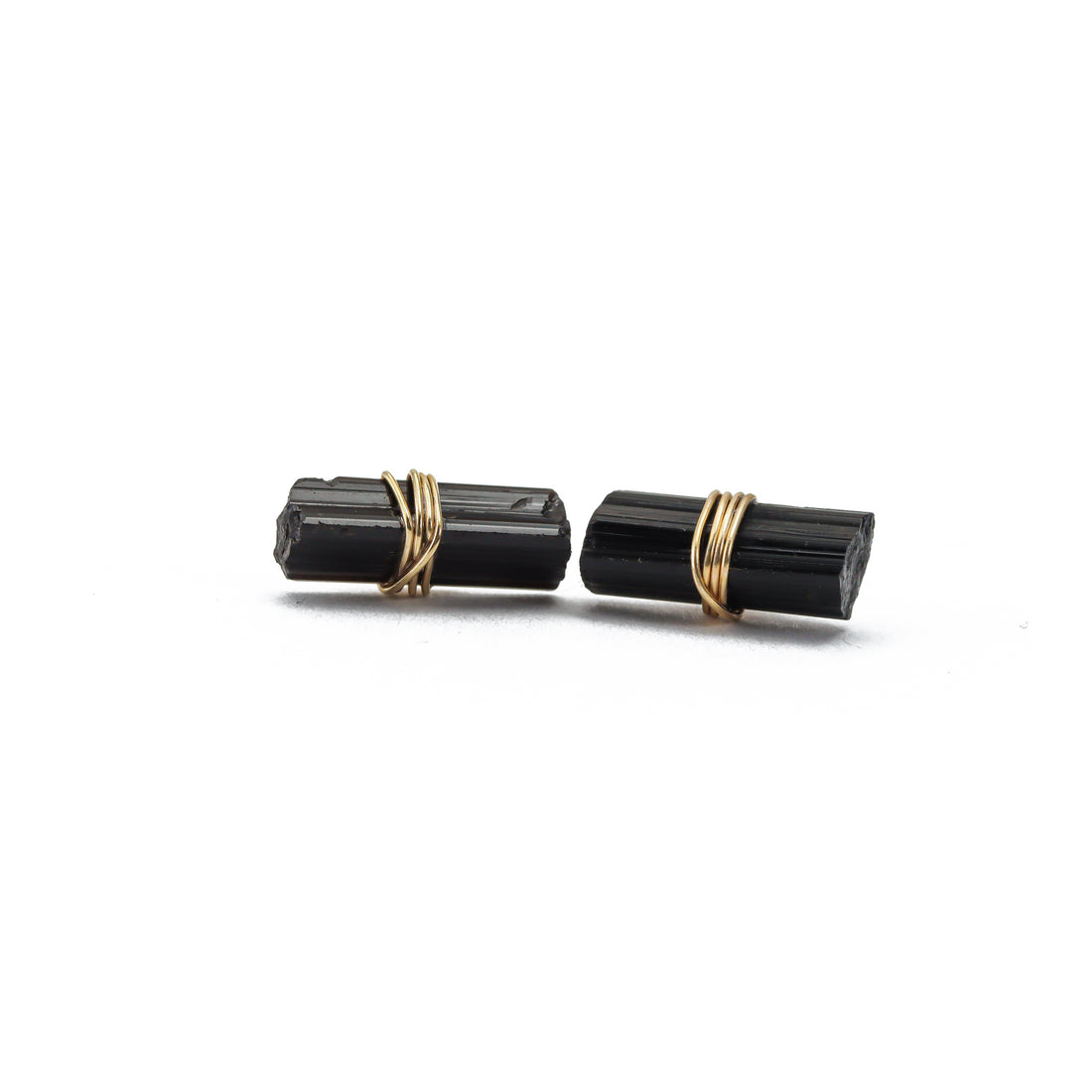 Black Tourmaline Bar Studs