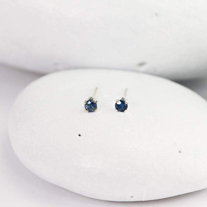 Blue Sapphire Mini Studs