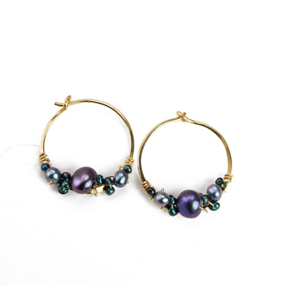 Bubbly Pearl Hoops