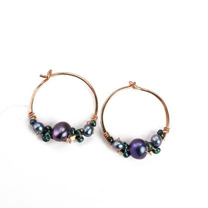 Bubbly Pearl Hoops