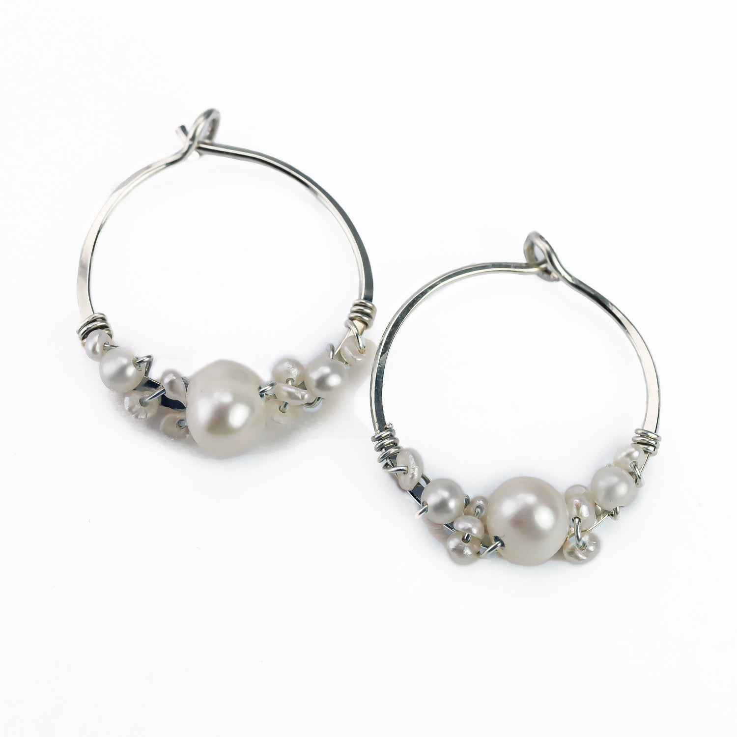 Bubbly Pearl Hoops