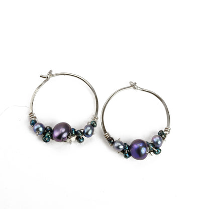 Bubbly Pearl Hoops