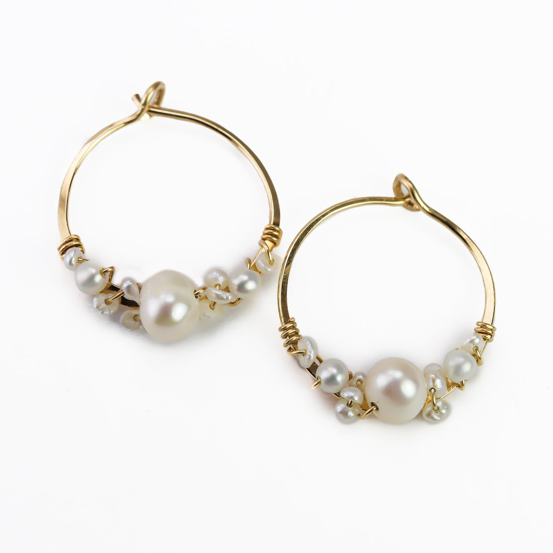 Bubbly Pearl Hoops