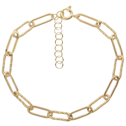 Chunky Paperclip Chain Bracelet in Gold and Silver