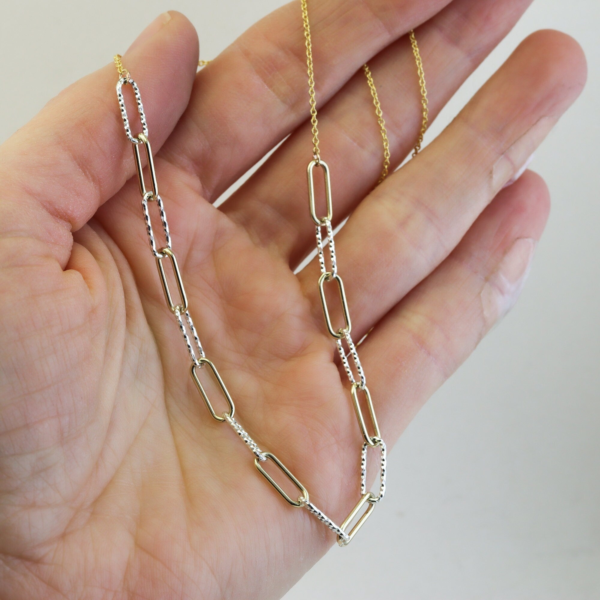 Buy Chunky Paperclip Necklace, Long Rectangle Link Chain, Gift for Her,  Paperclip Jewelry, Layering Necklace, 14k Gold Fill Choker, Minimalist  Online in India - Etsy