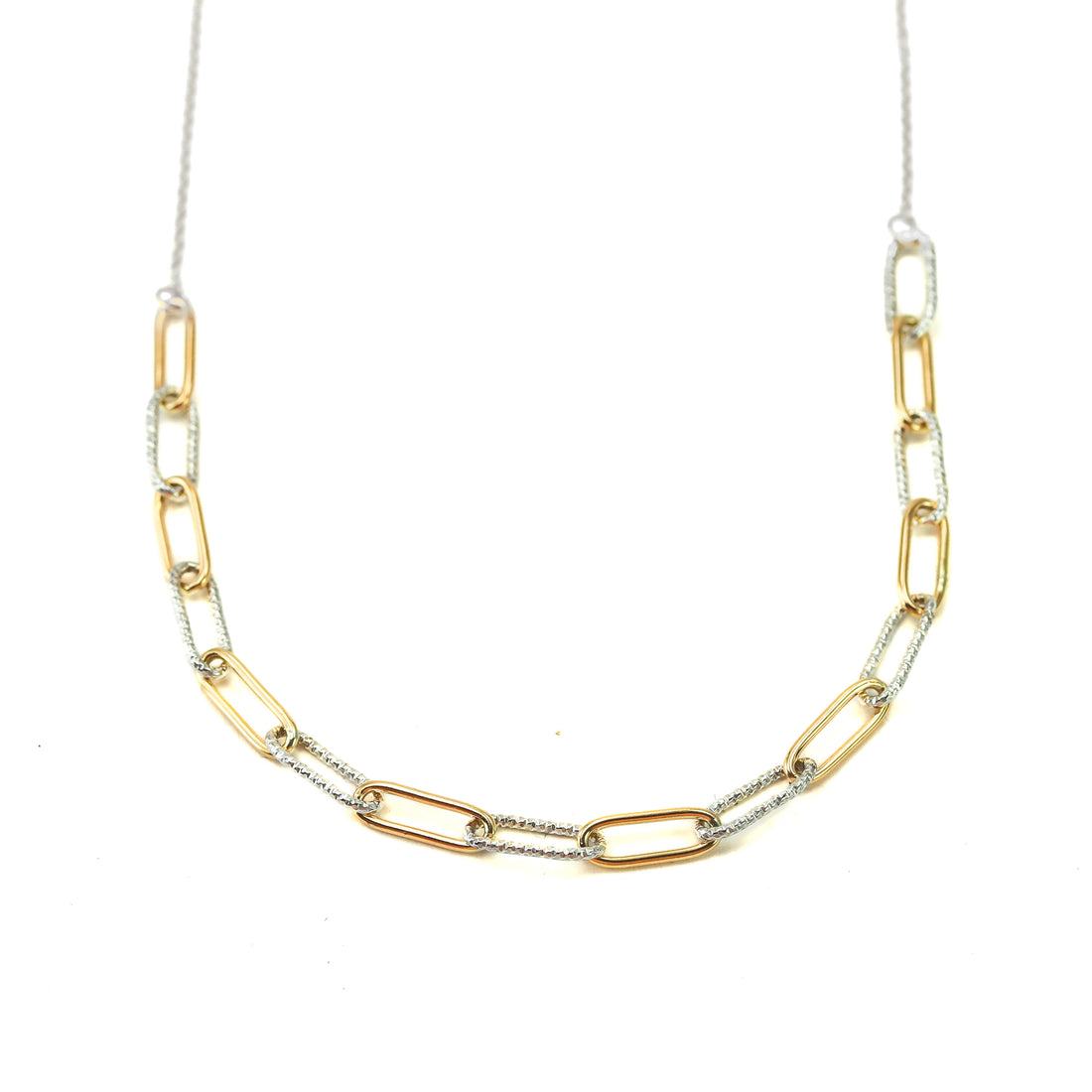 Chunky Paperclip Chain Necklace in Gold Fill and Silver