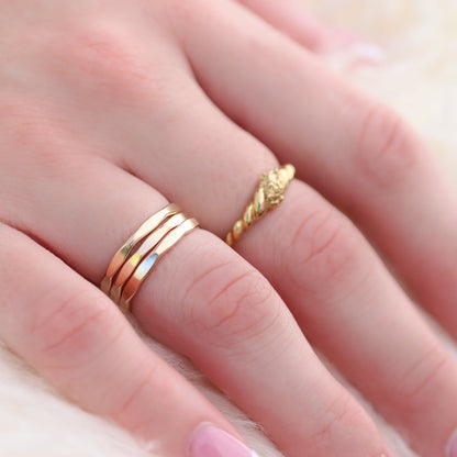 Coiled Ring in Gold or Silver