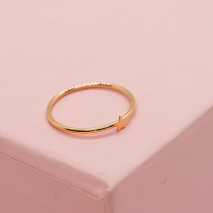 Dainty Star Charm Ring