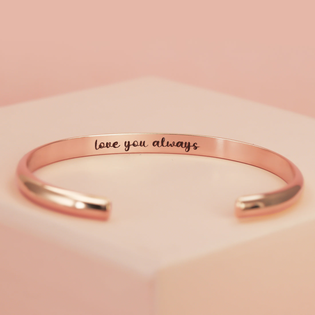 Engraved Rose Gold Cuff