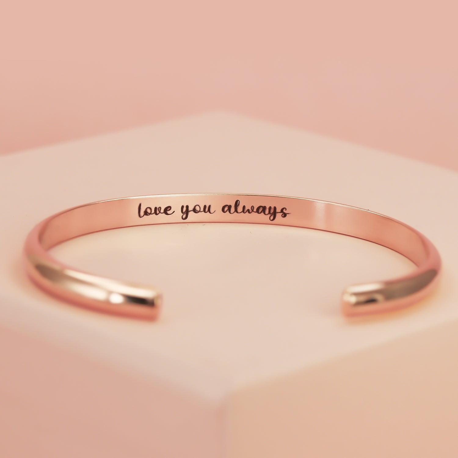 Engraved Rose Gold Cuff