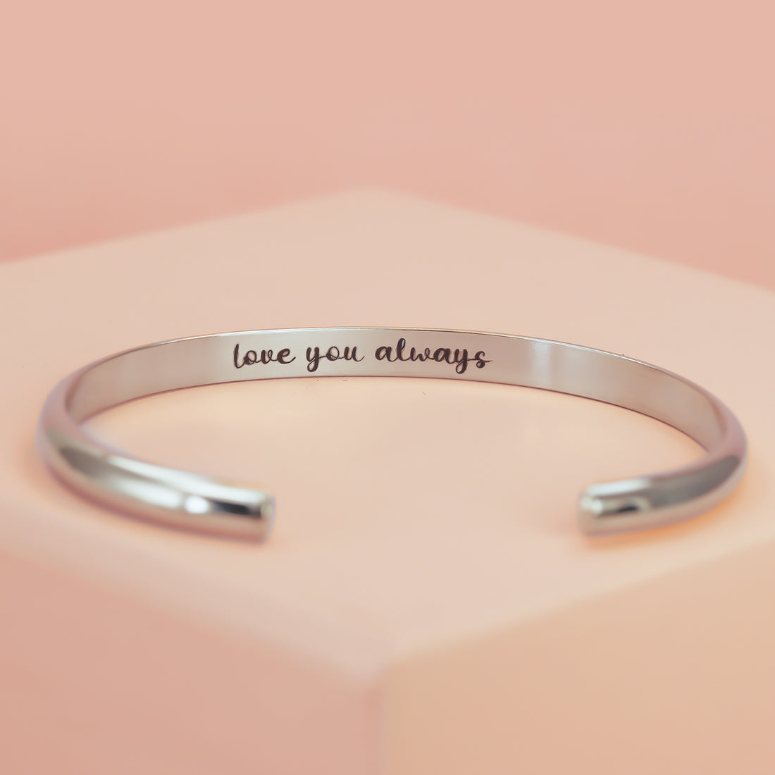 Engraved Silver Cuff