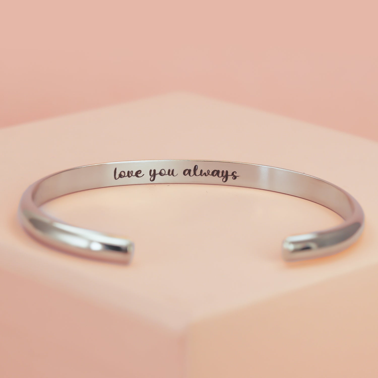 Engraved Silver Cuff