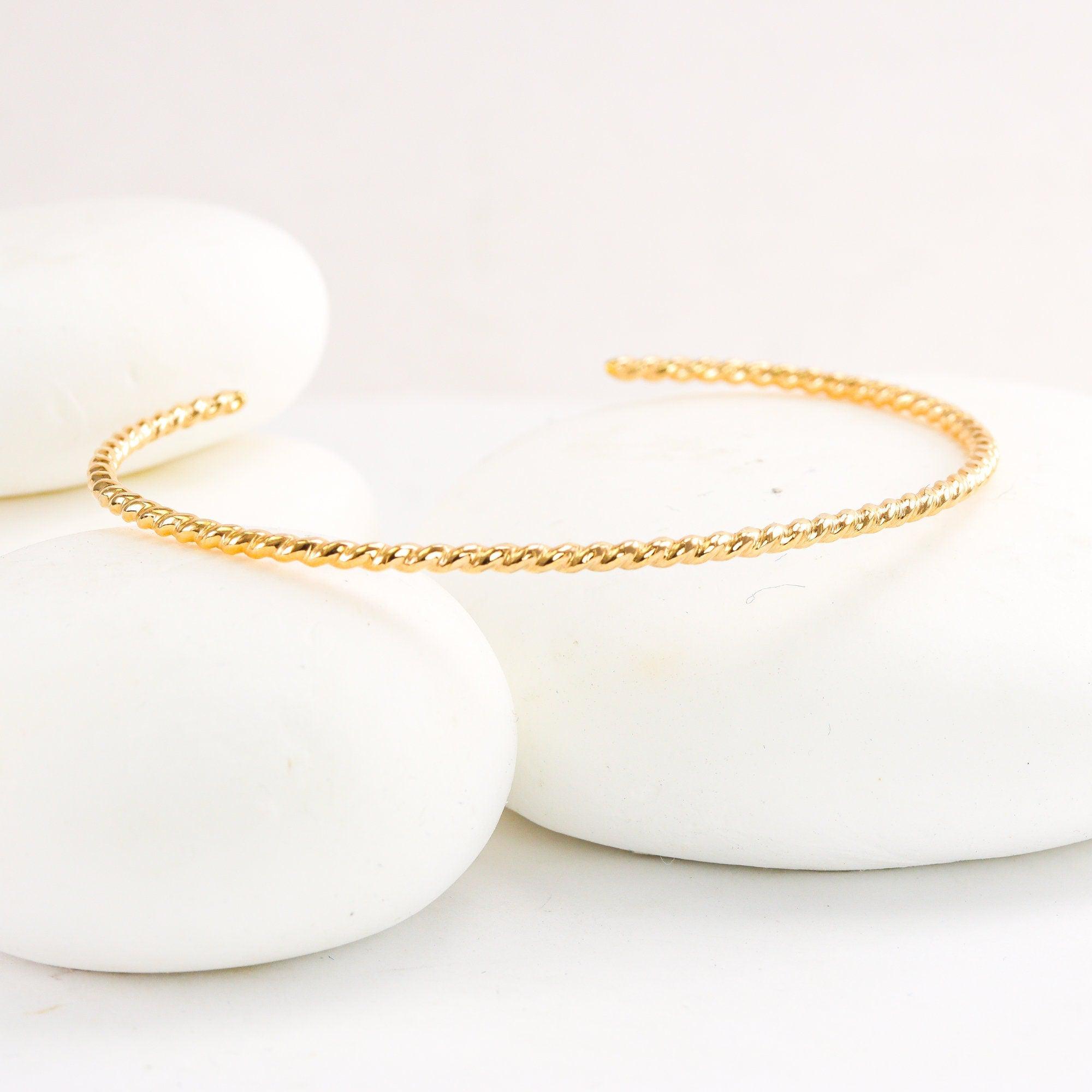 Gold Cuff Set - Matte and Ropes