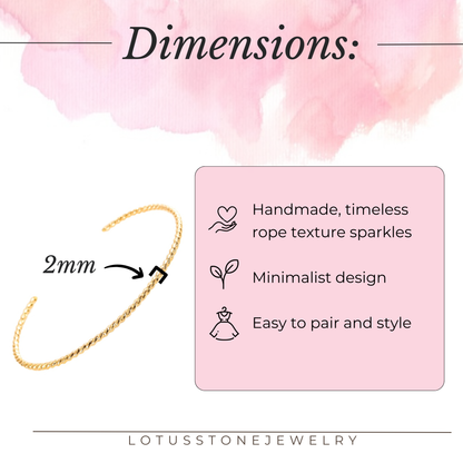 Gold Cuff Set - Matte and Ropes