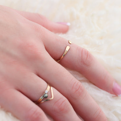 Gold Horseshoe Ring in Gold Fill