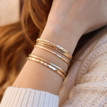 Gold Twist Cuff Bracelet