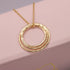 Hammered Circle Pendant Necklace