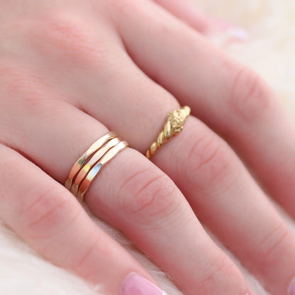 Hammered Coiled Ring