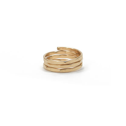 Hammered Coiled Ring