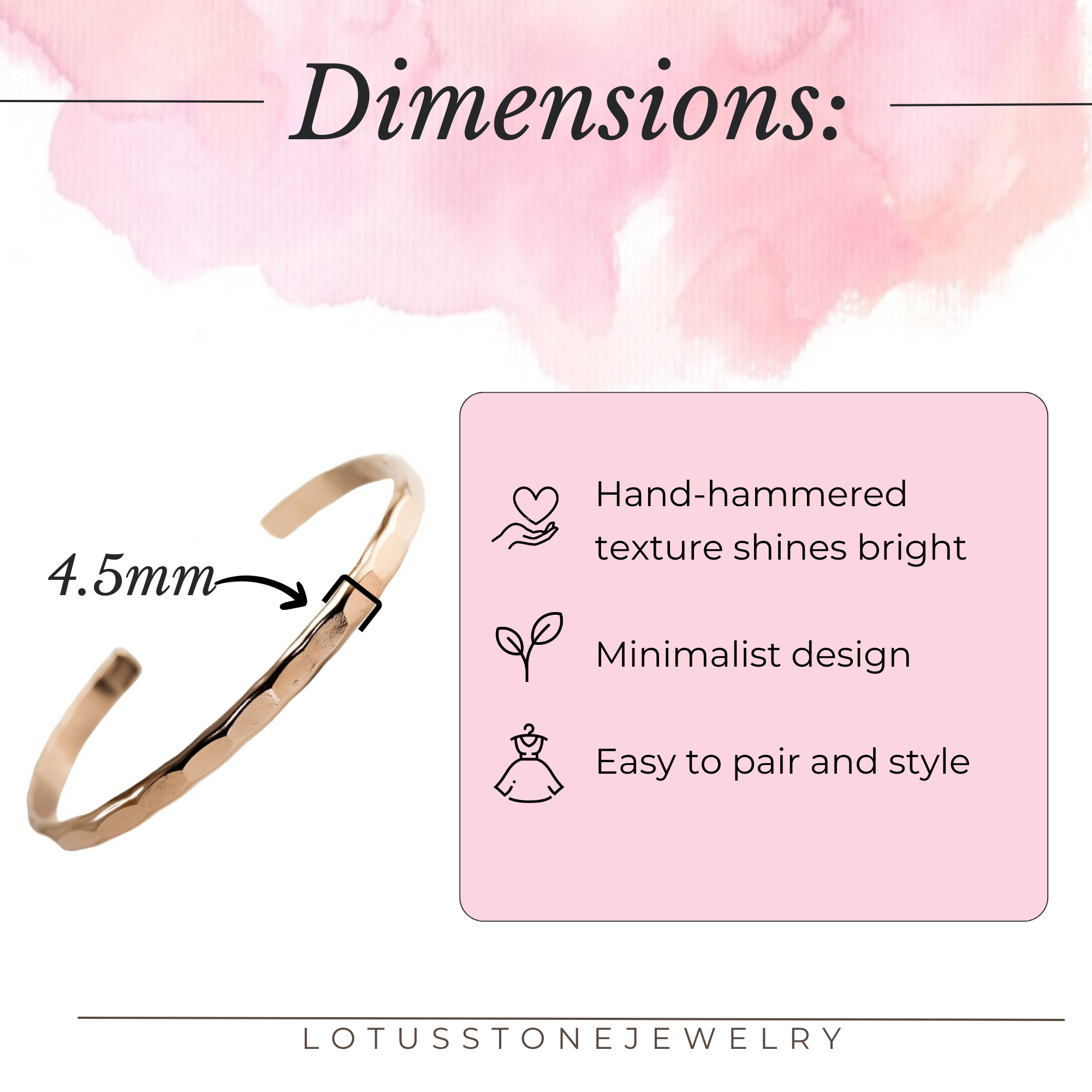 Hammered Cuff Set in Gold