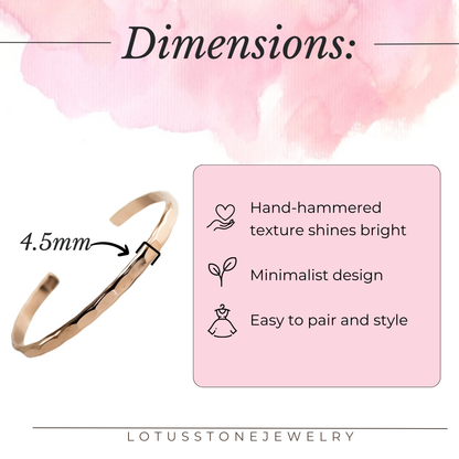 Hammered Cuff Set in Gold