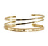 Hammered Cuff Set in Gold