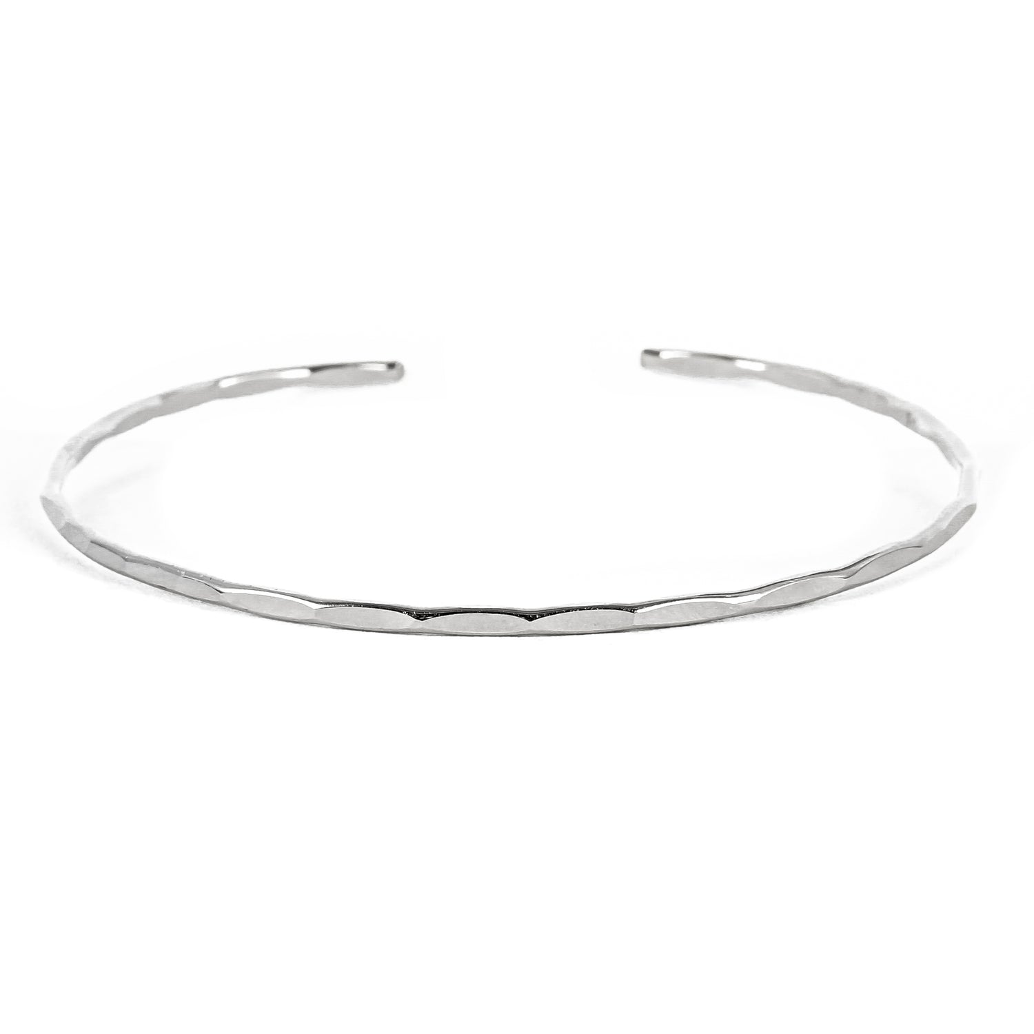 Hammered Cuff Set in Silver
