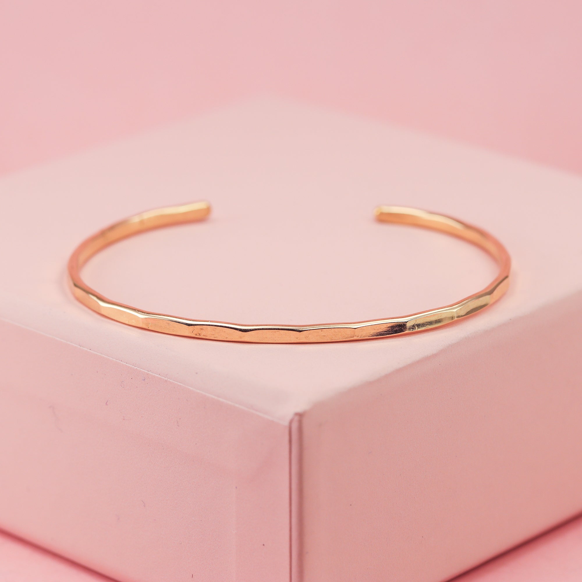 Hammered Gold Signature Cuff Bracelet