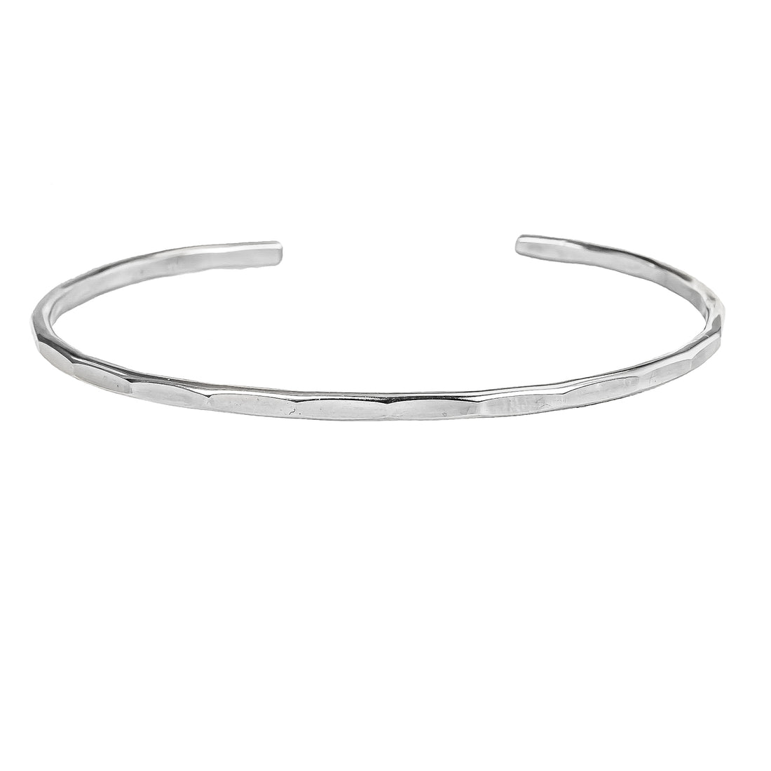 Hammered Silver Signature Cuff Bracelet