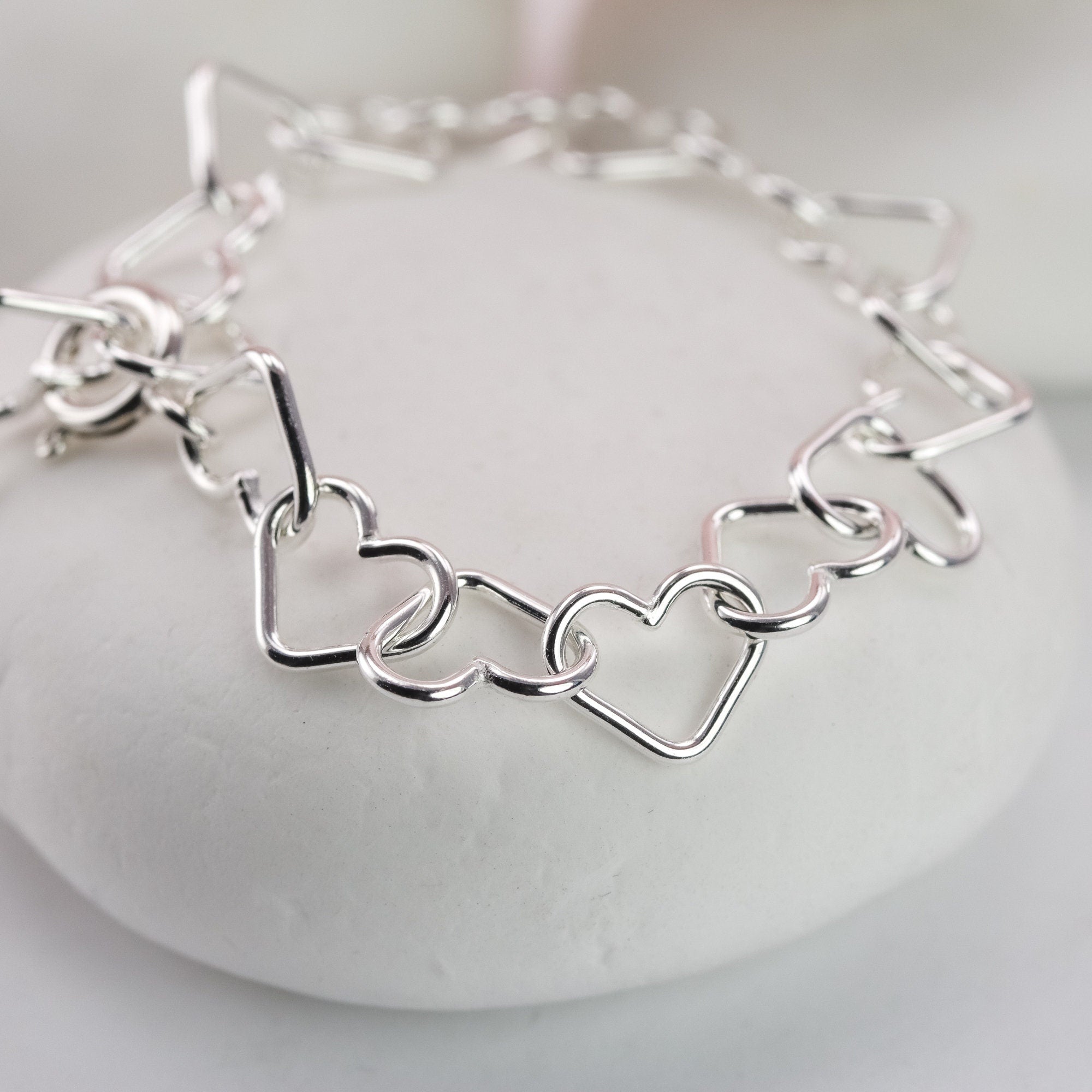 Heart Chain Link Bracelet