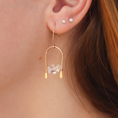 Herkimer Arch Earrings