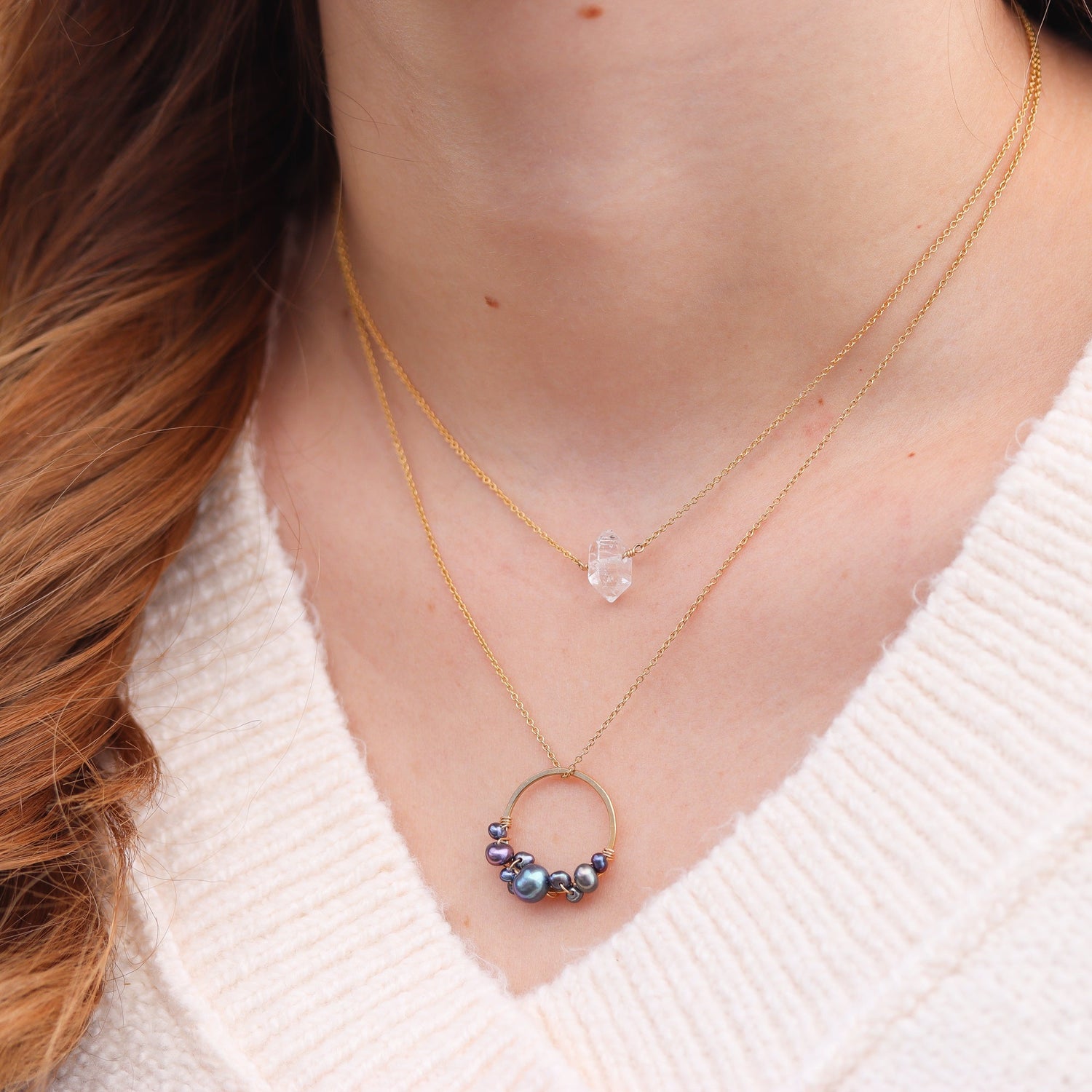 Herkimer Solitaire Necklace