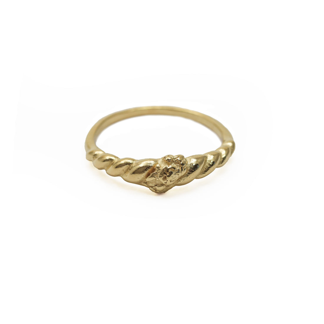 Hollyhock Croissant Ring