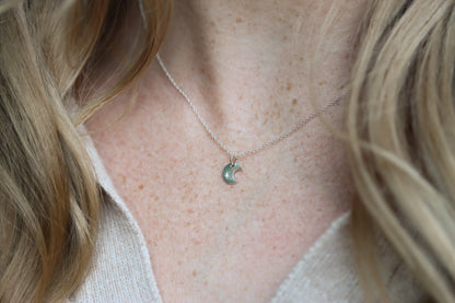 Crescent Moon Necklace with Star