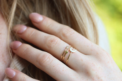 Dainty Star Charm Ring