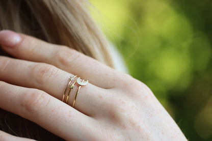 Dainty Star Charm Ring