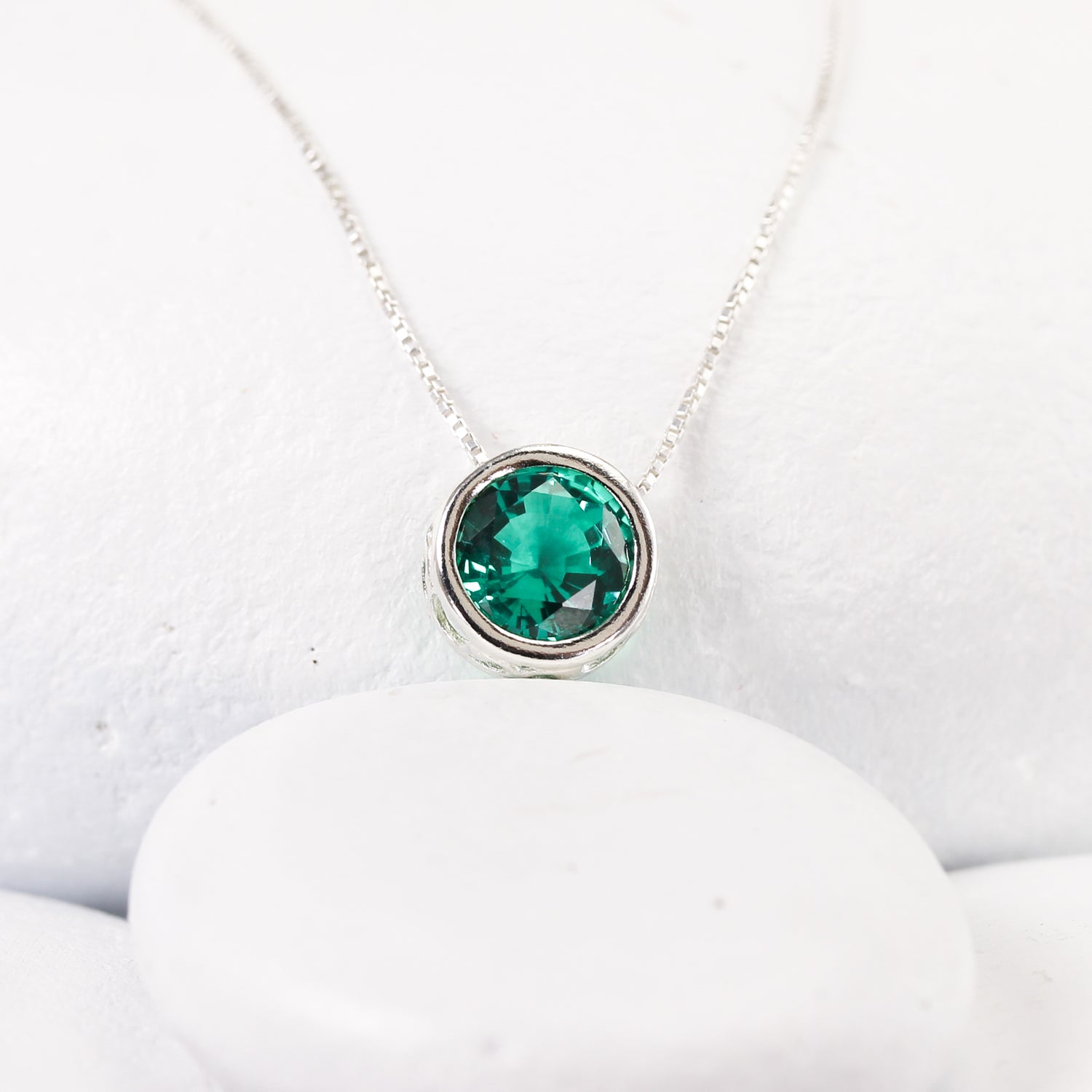 Solitaire Birthstone Slider Necklace