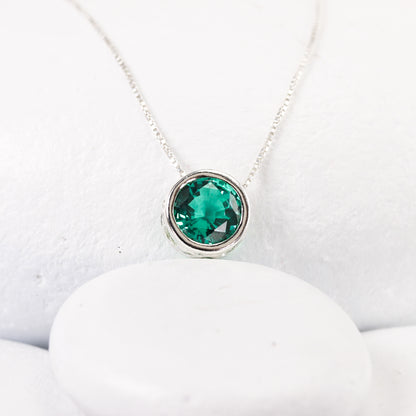 Solitaire Birthstone Slider Necklace