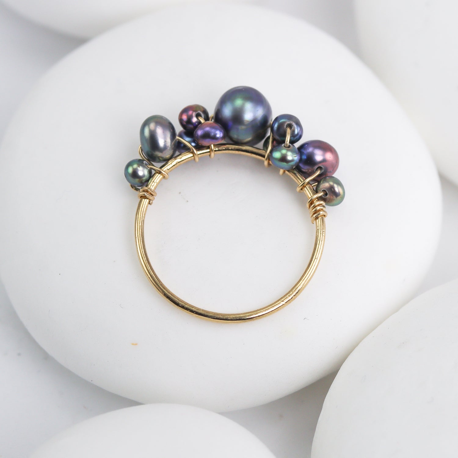 Large Bubbly Pearl Ring