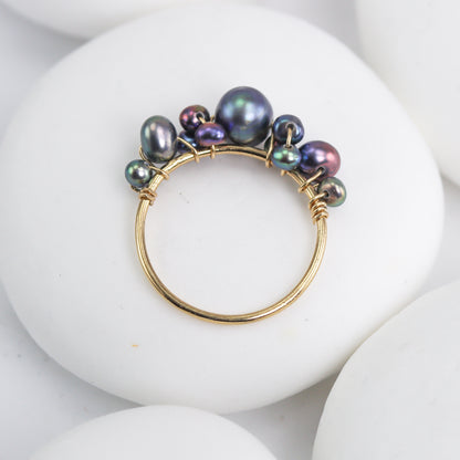Large Bubbly Pearl Ring